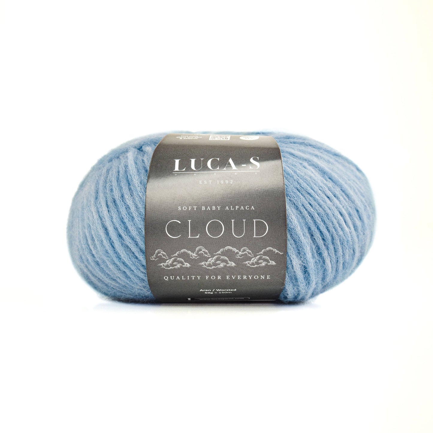 Luca-S Cloud - Soft Aran Alpaca Knitting Yarn: Off-White (01)