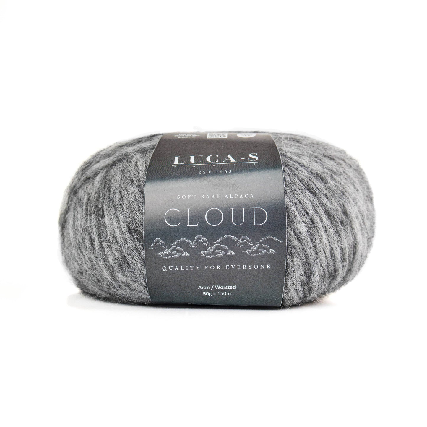 Luca-S Cloud - Soft Aran Alpaca Knitting Yarn: Off-White (01)