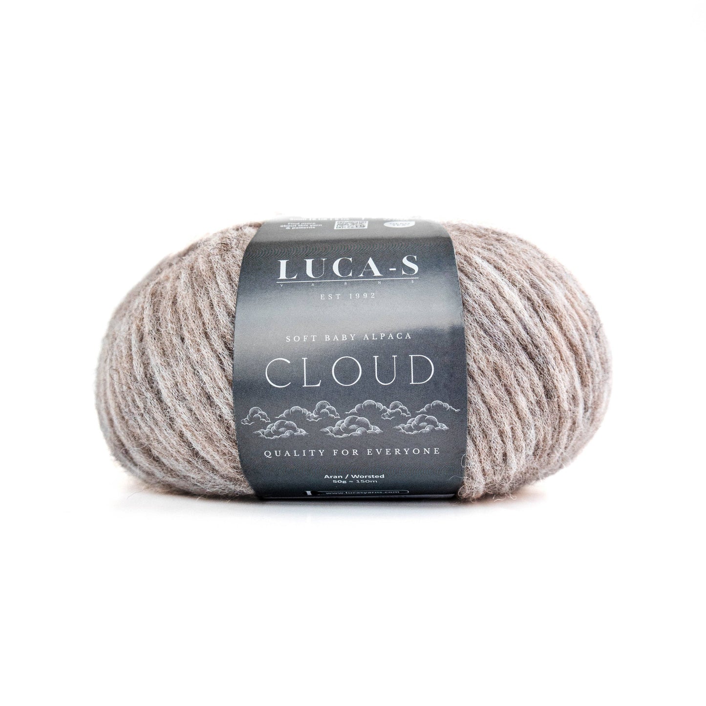 Luca-S Cloud - Soft Aran Alpaca Knitting Yarn: Off-White (01)