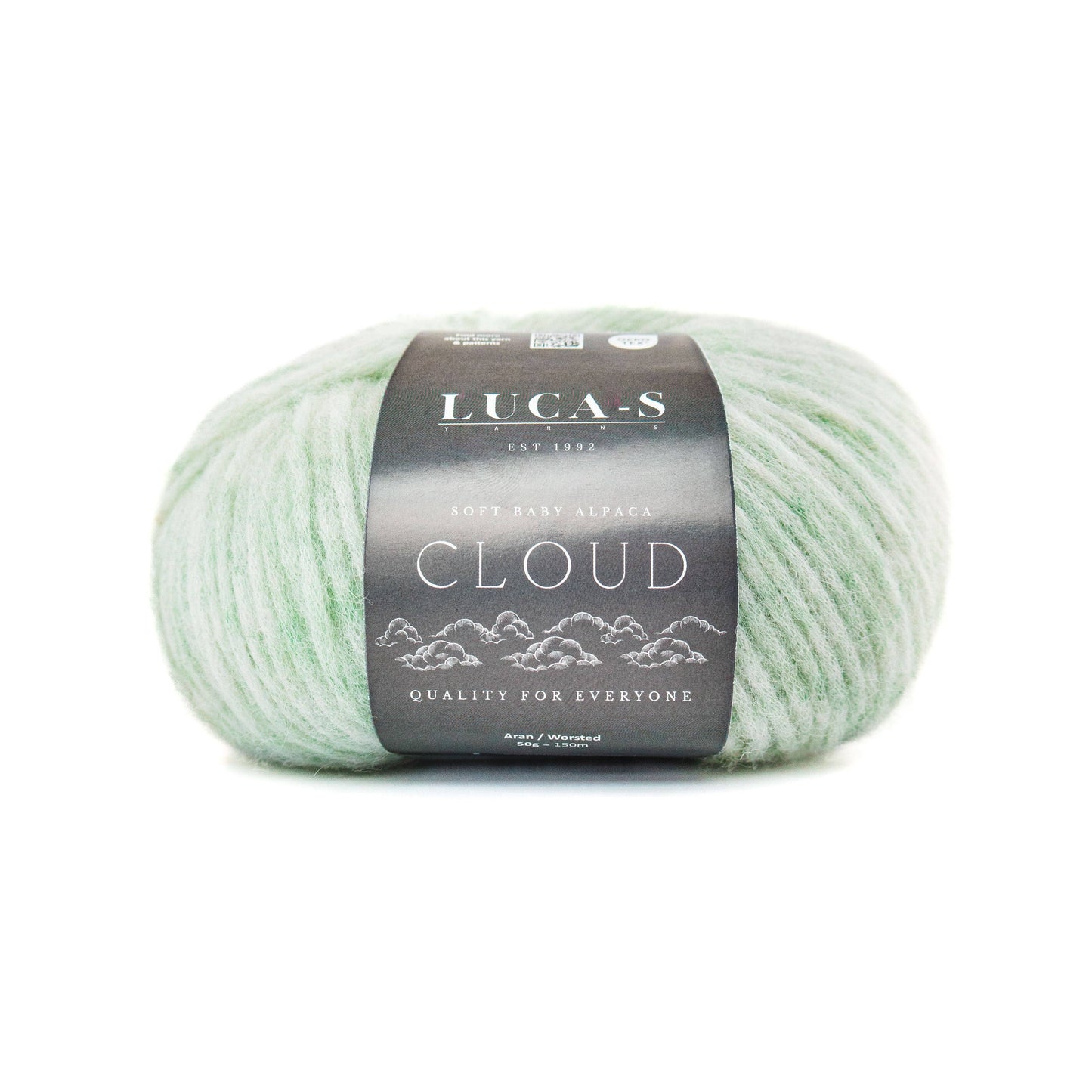 Luca-S Cloud - Soft Aran Alpaca Knitting Yarn: Off-White (01)