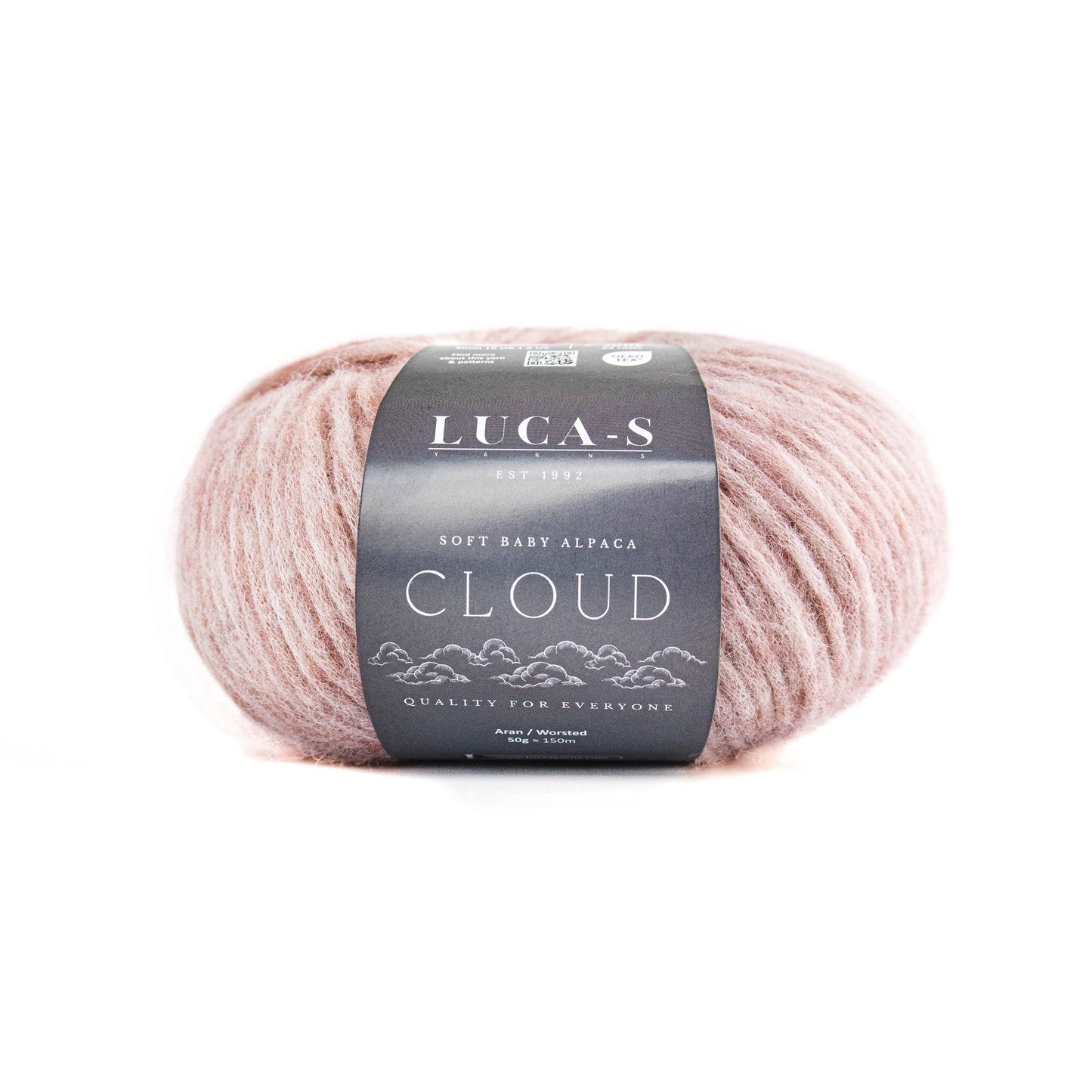 Luca-S Cloud - Soft Aran Alpaca Knitting Yarn: Off-White (01)